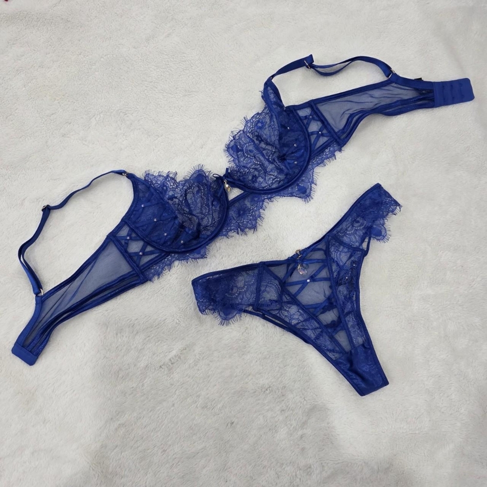 Honey Birdette Blue Lingerie Set